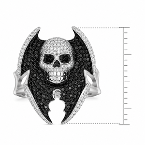 Anello Gotico con Teschio Nero, Anello da Uomo Stile Punk Audace, Gioiello per Ogni Giorno - Product Image 5