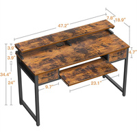 Matériau de couleur personnalisable avec plateau tiroir de rangement ordinateur bureau poste de travail