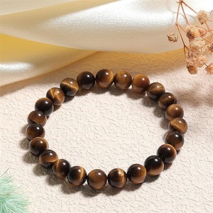 Bracelet en pierre naturelle unisexe personnalisé HLC, <span class=keywords><strong>de</strong></span> haute qualité, 8 mm, œil <span class=keywords><strong>de</strong></span> <span class=keywords><strong>tigre</strong></span>, bracelet réglable, perles <span class=keywords><strong>de</strong></span> pierres précieuses naturelles - Product Image 5