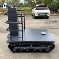 Châssis électrique sur chenilles sur mesure, mini châssis en caoutchouc, structure de chenilles hydrauliques avec capacité de télécommande