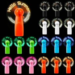 พัดลมพลาสติก LED แบบพกพาขนาดเล็ก ปรับแต่งข้อความได้ แสดงโลโก้ สำหรับงานแต่งงาน คอนเสิร์ต ปาร์ตี้ พัดลมมือถือเรืองแสงสำหรับโฆษณา - Product Image 1