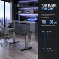 Pieds de table en alliage d'aluminium AOR enveloppés, levage électrique silencieux, table de jeu, bureau d'ordinateur, ergonomique, vente en gros d'usine
