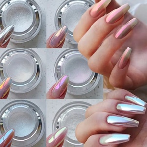 Poudre Magique <span class=keywords><strong>Effet</strong></span> Miroir Lune Perle, Poudre Aurore pour Ongles, Paillettes Chromées, Décoration d'Ongles, Poudre à Ongles - Product Image 2