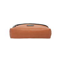 Étui à cosmétiques personnalisé, imperméable, en cuir véritable, portable, léger, avec poignée souple, pochette de rangement pour maquillage de voyage pour femmes