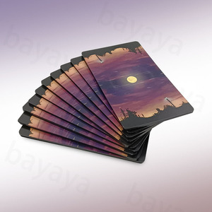 Haute qualité <span class=keywords><strong>Oracle</strong></span> Tarot Deck personnalisable or noir papier matériel cartes à jouer imprimé en usine avec des bords de voyant léger - Product Image 2