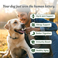 Poudre multivitaminée pour chien, complément alimentaire pour la santé canine, mobilité, digestion, immunité, santé de la peau et du pelage, vieillissement sain, saveur bacon et citrouille, 216g
