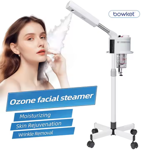 BOWKET Dispositivo de vapor facial 2 en 1 Hot Professional Spa Soporte de lujo Ozone Steam Manual Nano Ionic Facial Steamer Machine - Product Image 2
