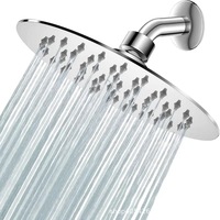 Ensemble de douche à effet pluie en acier inoxydable finition chromée, surpressionnant, fixation murale, garantie 3 ans, accessoires de robinetterie de salle de bain