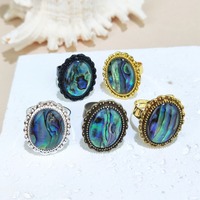 Fabrik preis Benutzer definierte Ringe Abalone Weiß Perlmutt Muschel Runde geformte Edelstein Ring Silber Handgemachter feiner Fingers chmuck