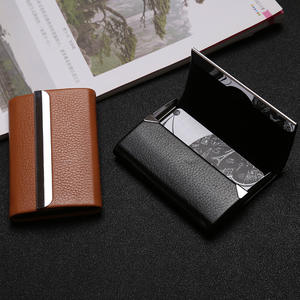 Vente en gros d'étui pour cartes de crédit multi-entreprises en acier inoxydable Porte-cartes de visite en cuir - Product Image 3