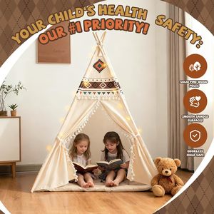 Tienda de Campaña Infantil de Lona de Algodón con Diseño de Camello del Desierto, <span class=keywords><strong>Tipi</strong></span> <span class=keywords><strong>para</strong></span> Jugar en Interiores <span class=keywords><strong>para</strong></span> <span class=keywords><strong>Niñas</strong></span> y Niños - Product Image 2