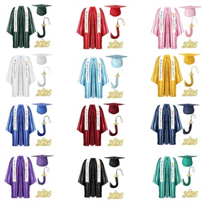 Toga e cappello da laurea per l'asilo, completo da laurea per la scuola materna con nappe 2026, fascia per bambini e neonati - Product Image 1