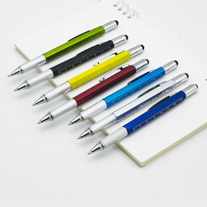 Stylo multifonction 6 en 1 2024 avec règle, niveau, tournevis double tête, stylet et stylo à bille - Product Image 3