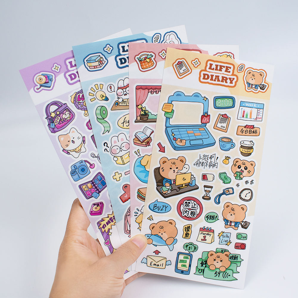 Synthetic Paper sticker + full color example