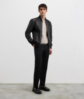 T-shirt en maille fine pour homme printemps-été, beige, coton, manches courtes, col rond, bord roulé, pull, vente en gros, OEM
