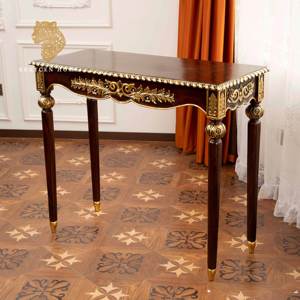 Consolle da tavolo Vintage 2025 americano intagliato a mano in legno antico classico corridoio in legno Console tavoli per ingresso soggiorno - Product Image 5