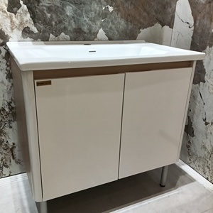 New white compact bathroom cabinet smart <b>mirror</b> cabinet white washbasin floor-standing cabinet body - Product Image 3