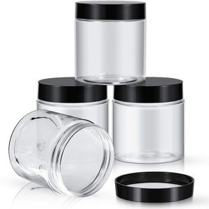 HOT SALE in Africa 16oz 50ml 500ml Luxury Gold Lid Cosmetic Packaging Amber Black clear White Body Butter <b>Plastic</b> Container <b>Jars</b> - Product Image 1