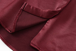 Camicetta Casual da <span class=keywords><strong>Donna</strong></span> con Colletto Rovesciato, Maniche Lunghe, Bottoni, Colore Borgogna - Product Image 5