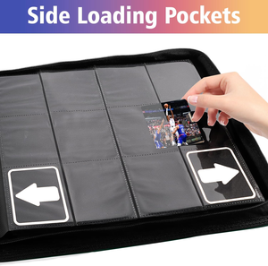 MIO 12 poches <span class=keywords><strong>grand</strong></span> cuir PU plastique pour Pokemone Album Photo Binder 720 cartes Toploader pour MTG TCG Corée Pages de cartes à collectionner - Product Image 4