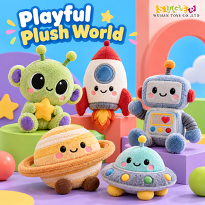 Jouets en <span class=keywords><strong>peluche</strong></span> amusants sur le thème de l'espace : Alien, Robot, Fusée, Planète, Ovni – Poupées en <span class=keywords><strong>peluche</strong></span> pour Musées Scientifiques, Événements STEM, Promotions de Marques - Product Image 1