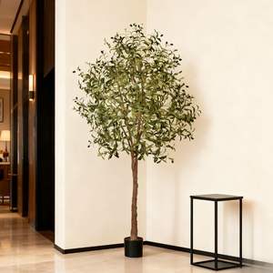 Arbre d'olivier artificiel 210 cm, durable, amovible, réaliste, de haute qualité, décor d'intérieur pour arbre de remise de diplôme - Product Image 5