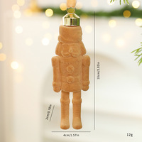 Fabrikgefertigter Samt-Nussknacker-Soldat als Weihnachtsdekoration, Vintage-Hängedekoration für Weihnachtsbaum, Party und Heimdekoration