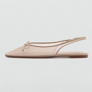 Alta qualità moda fionda posteriore a punta sandali da Ballerina firmati papillon <span class=keywords><strong>scarpe</strong></span> da donna <span class=keywords><strong>ballerine</strong></span> in rete <span class=keywords><strong>blu</strong></span> - Product Image 6