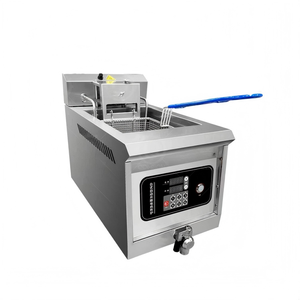 Friteuses carrées et rondes 14L Électrique à levage automatique Double panier <span class=keywords><strong>Friteuse</strong></span> à <span class=keywords><strong>gaz</strong></span> profonde - Product Image 1