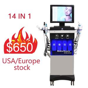 Best Selling 14 IN1 Aesthetic Hydro Oxygen Facial Machine Hidrofacial Jet Peel Hydra Beauty Machine with US Plug - Product Image 1