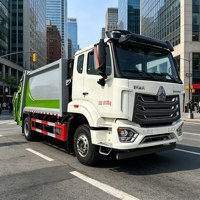 Compacteur de déchets robuste AOMAN 6x4 de 16 mètres cubes à chargement arrière avec moteur diesel manuel