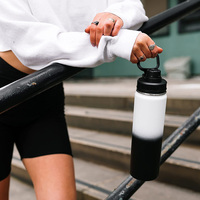 Thermos personnalisé avec logo, design classique, bouteille d'eau en acier inoxydable isolée sous vide pour la salle de sport