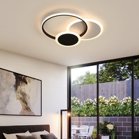 Plafonnier LED rond en acrylique avec hauteur réglable, blanc chaud 3000K, design moderne pour la maison, le salon, la chambre à coucher