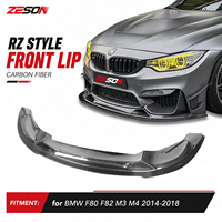 Lèvre avant en fibre de carbone sèche style RZ pour BMW M3 M4 F80 F82 2014-2018