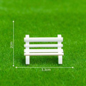 Chaise longue miniature en PVC blanc pour décoration <span class=keywords><strong>de</strong></span> maison <span class=keywords><strong>de</strong></span> poupée et micro-paysage - Product Image 5