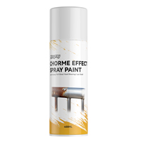 Peinture acrylique liquide en aérosol, peinture en aérosol dorée métallisée chromée pour plastique et métal