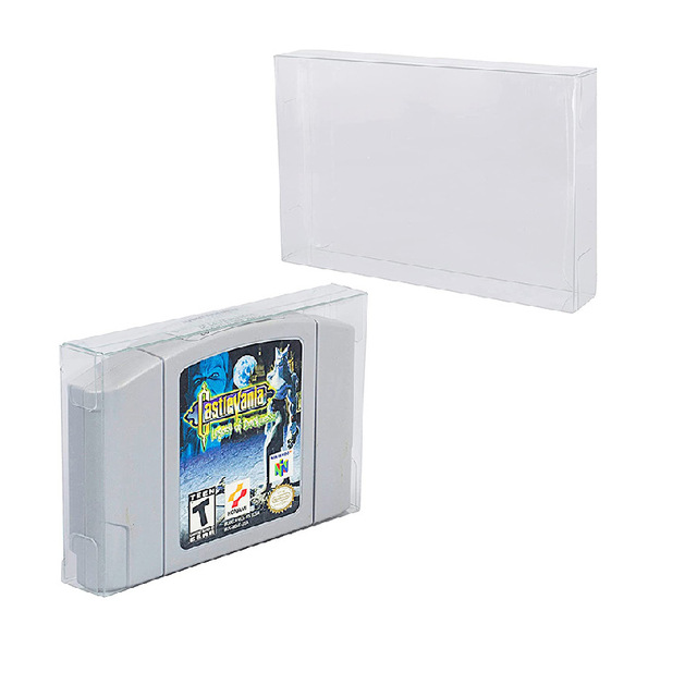For N64 Game Card Protection Box Transparent Plastic Case for N64 Game Cartridges Storage Display Box