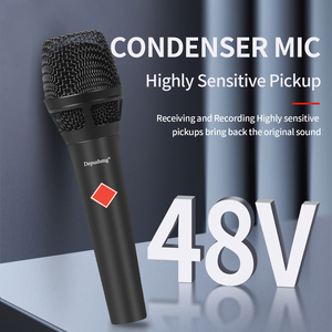ไมโครโฟนคอนเดนเซอร์ V300 ระดับมืออาชีพ สำหรับร้องคาราโอเกะที่บ้าน การแสดงบนเวที พิธีกร ไมโครโฟนแบบคาร์ดิออยด์ ไมโครโฟนแบบมีสาย - Product Image 2
