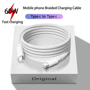 Câble Type C vers C 100W pour Samsung Xiaomi, chargeur rapide PD, cordon de charge pour <span class=keywords><strong>iPhone</strong></span> <span class=keywords><strong>14</strong></span> 13 12, 3 pieds 6 pieds, câble de charge et de données 5A - Product Image 1