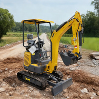 Mini-excavatrice personnalisable de 1,8 tonne avec capot, moteur japonais, certifiée CE EPA EURO5, excavatrice sur chenilles pour la ferme et la maison