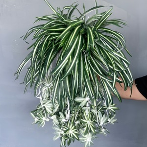 Plantes artificielles en forme d'araignée dorée Meng Jie, 61 pouces, verdure suspendue, simulation en PVC souple, décoration sans pot - Product Image 1