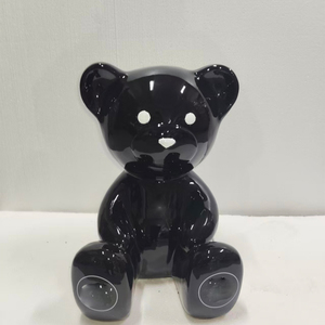 批发定制徽标泰迪熊树脂雕塑玻璃纤维工艺品卡通熊雕像动物雕像流行艺术橱窗展示 - Product Image 4