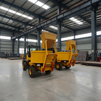 Truk Mixer Beton Bertenaga Diesel Efisiensi Tinggi, Tipe Mulut Datar, Peralatan Pencampur Bergerak