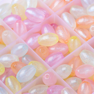 Acrylic Glow In Dark Mermaid Oval <b>Beads</b> For Bracelet Making Bulk Loose <b>Beads</b> DIY Jewelry Accessories Random Mix Color - Product Image 1