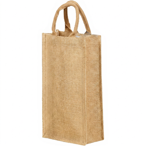 Jute Fashion Wine Bottle Gift <b>Bag</b> Drawstring Closure Eco-Friendly <b>Medium</b> <b>Size</b> (30-50cm) Double R <b>Bags</b> - Product Image 1