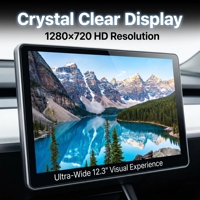 Reproductor de DVD Android 13 para Auto KZS de 12.3 Pulgadas con Navegación Ultrafina de Borde Estrecho para Toyota Fortuner 2008-2015