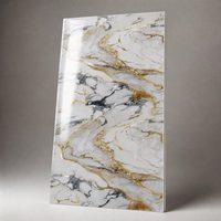 Papier adhésif en PVC effet marbre, imperméable, brillant, moderne, pour la décoration murale de la maison
