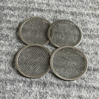 Filtre rond en acier inoxydable de 55 mm avec bordure en maille métallique pour accessoires de fumage