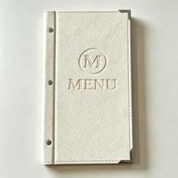 Personnaliser la couverture de menu en cuir PU tendance, dossier de menu pour restaurant