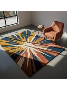 Premium Handcrafted Wool Abstract Tufted Area <b>Rug</b> <b>for</b> Living Room Bedroom <b>Lounge</b> Hotel Interiors and Modern Home Decorative - Product Image 1